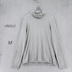 유니클로 UNIQLO 터틀넥 컷소우 기모 긴소매 그레이 M
