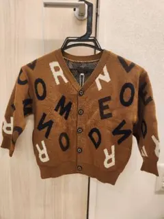 お値下げしました！ブラウン アルファベット柄 カーディガン 110cm
