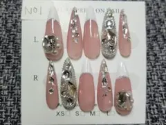 20日までお値下げ中!!#ロングネイル#ギャルネイル#白フレンチ#埋めつくし