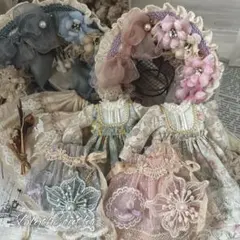 双子ちゃんコーデ♪ネオブライス　アウトフィット♡リバティワンピ＆ボンネットOF
