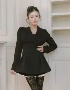 Darich パネルデザインシルエットペプラムジャケットのサムネイル