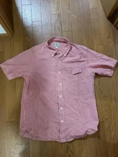 J.PRESS 半袖シャツ ギンガムチェック レッド L