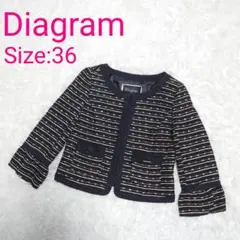 ホワイト ノーカラージャケット