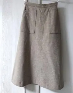 UNTITLED アンタイトル ベージュ ロングスカート 日本製