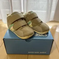 箱付　asics アシックス　キッズ　シューズ　13.5cm スクスク　ベージュ