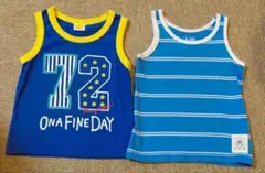 90cm タンクトップ moujonjon baby gap 2点セット 青