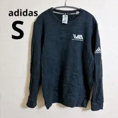 adidas VALLEY VOLLEYBALL トレーナー S 黒 裏起毛付