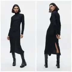 ZARA　リンクルフィニッシュ ワンピース - LIMITED EDITION