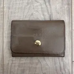 イルビゾンテ トリフォルドウォレット コンパクト グリーン シボ加工