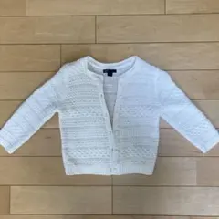 GapKids ホワイト カーディガン M(8)
