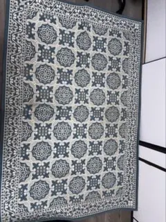 北欧風 ラグ カーペット ブルー系 モロッカン柄