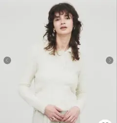 【最終お値下げ❗️】cloenc クロエンス ラメシャギーポロニットプルオーバー