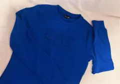 エンポーリオアルマーニ　EA7 ロゴ入り 長袖スウェット 青