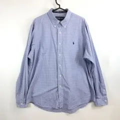 ラルフローレン 長袖ボタンダウンシャツ チェック柄 XLサイズ