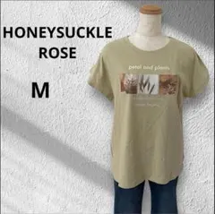 ◆ハニーサックルローズ　プリント半袖Tシャツ　クルーネック　ベージュ　Mのサムネイル