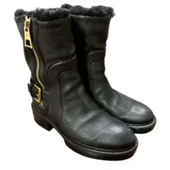 PRADA SPORT レザーエンジニアブーツ ブラック サイズ36.5 - メルカリ