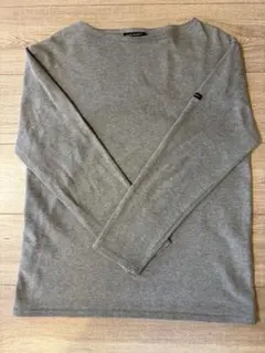 美品】セントジェームス T5 グレー メランジ 無地 バスクシャツ L