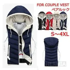 ダウンベスト メンズ レディース 男女兼用 ベスト ペアルック 中綿ベスト
