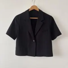 GU レディース　ジャケット　ハーフスリーブクロップドジャケット