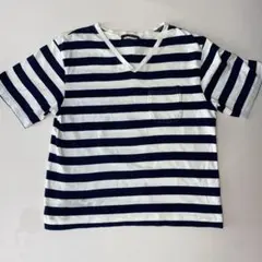 ボーダー Tシャツ　チャオパニック　しましま　CHAOPANIC 白　黒のサムネイル