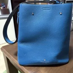 kate spade レザーショルダーバッグ 青