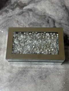 ガラス製クリスタル装飾小物入れ