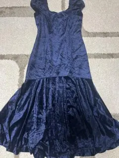 オレンジチョコ様専用 ネイビー フレアドレス パフスリーブ