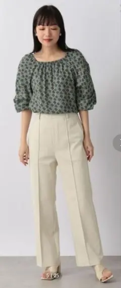 【美品】LOWRYSFARM DRYポンチイージーパンツ　アイボリーLサイズ