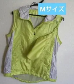 袖なしアウター　レディスM 　若草色　巾着付き　ウォーキングに最適　軽量のサムネイル