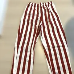 ビーミングバイビームス　130センチ　赤と白のストライプ ロングパンツ
