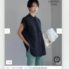 ICBアイシービー★ヌーディスローン バンドカラーブラウスのサムネイル