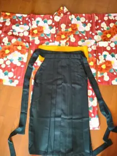 【値下げ】KYOETSU　着物・袴・帯3点セット + 和装小物9点セット　卒業式