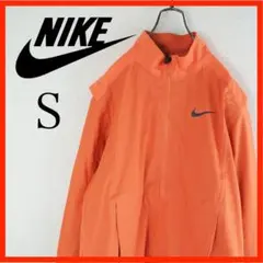 ナイキ　ゴルフ　ナイロンジャケット　S　オレンジ　アウター　ジャンバー