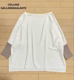 美品／COLLAGE GALLARDAGALANTE　ジャージ袖リブTブラウスのサムネイル
