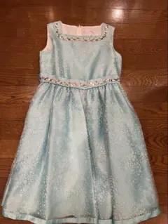 水色ドット模様ドレス 150 см