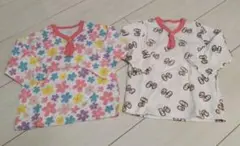 女の子用　七分袖インナーシャツ2枚セット　70-80
