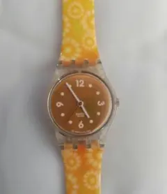 Swatch スウォッチ 腕時計 レディース 花柄 オレンジのサムネイル