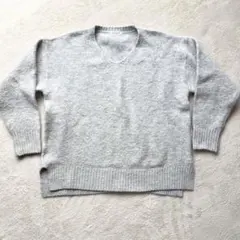 グレー Vネック セーター Lサイズ ハニーズ Honeys シンプル ニット