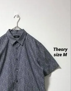 美品【Theory】セオリー　CAST PRINT 総柄　半袖シャツ　黒系　Mのサムネイル