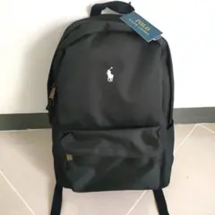 【新品】ポロラルフローレン バックパック リュックサック 黒　ユニセックス