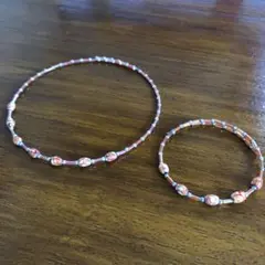 チョーカーとブレスレット　セット　オレンジ