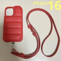DEMIU デミュウ iPhone16 BALLONケース ストラップセット 赤