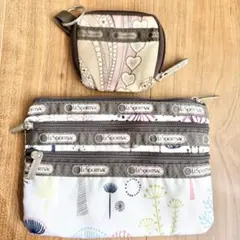 LeSportsac レスポートサック　花柄ポーチ2個セット