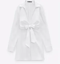 ZARA ホワイトシャツワンピース