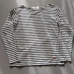 最終値下げ　バンソンエミレイユ　ボーダー柄 長袖Tシャツ ホワイト/ネイビー