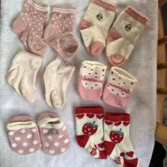 ピンク系ベビー靴下6点セット