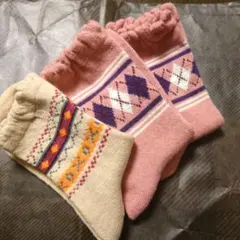 【ダイヤモンドパターンソックス3足セット】