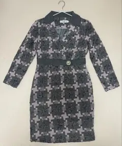 Nuoweiyi FASHION ワンピース 襟付き レトロコーデ