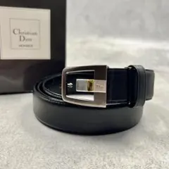 Christian Dior ブラック レザー メンズ ベルト 9474のサムネイル
