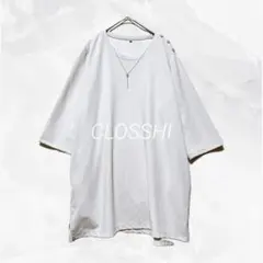 a1658 CLOSSHI 肩ボタンアクセ付 半袖カットソー オーバーサイズLLのサムネイル